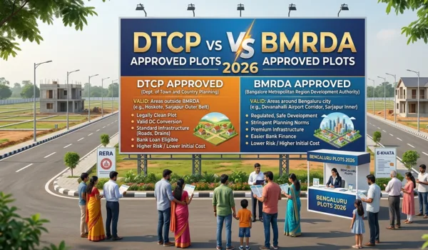 DTCP vs BMRDA Approved Plots 2026 Featured Image of DTCP vs BMRDA Approved Plots 2026